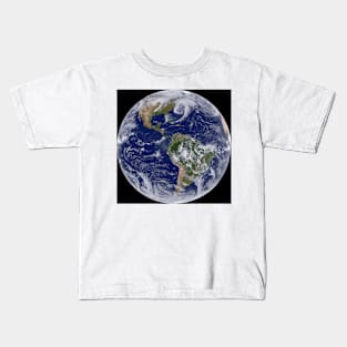 Clouds over the Americas, GOES image (C022/3729) Kids T-Shirt